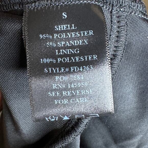 Dress Forum‎ Sleeveless Shimmer Ruffled Wrap Mini Dress Black Womens Small New - Picture 8 of 10